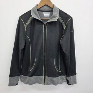 Columbia Womens Large Sweatshirt‎ Omni Wick Full Zip Jacket Thumb Holes Gray
